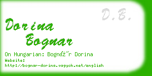 dorina bognar business card